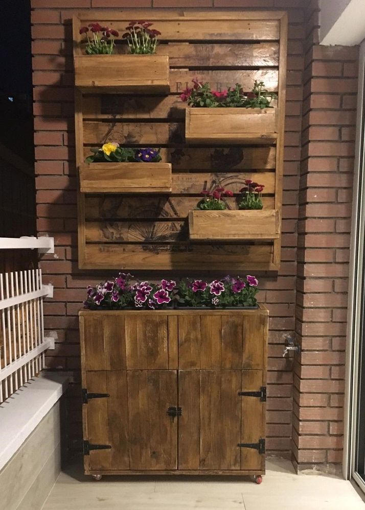 Jardín vertical, hecho con madera de palets Comunidad Leroy Merlin